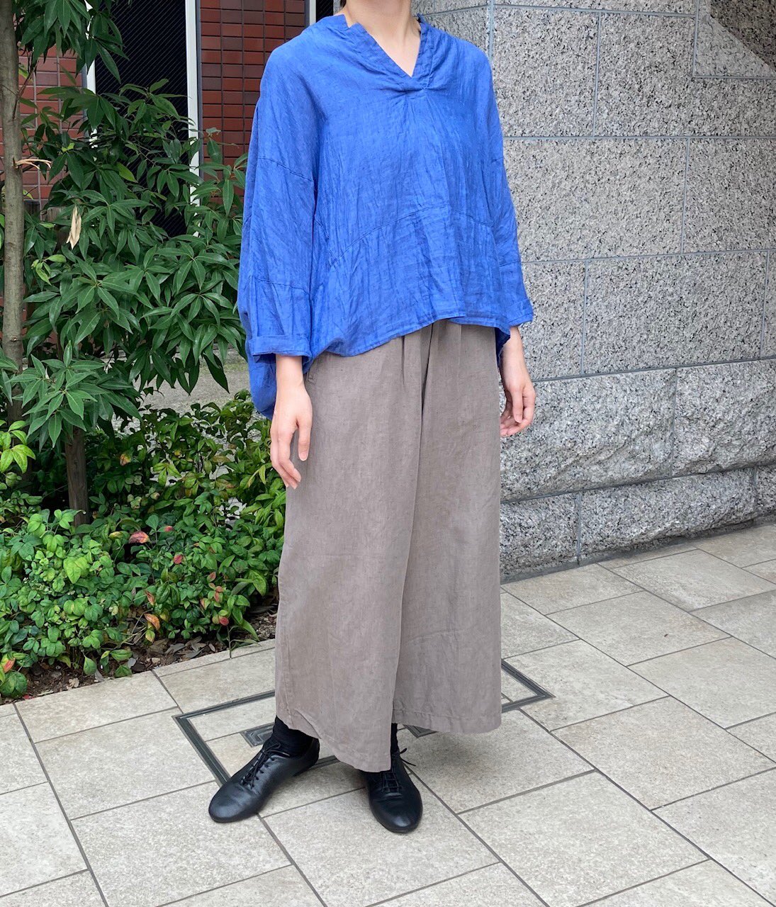 77%以上節約 新品 nest Robe ブラックリネン イージーパンツ dinter
