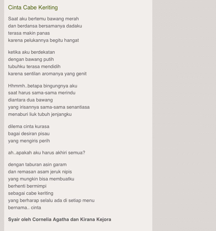 “Cinta Cabe Keriting”