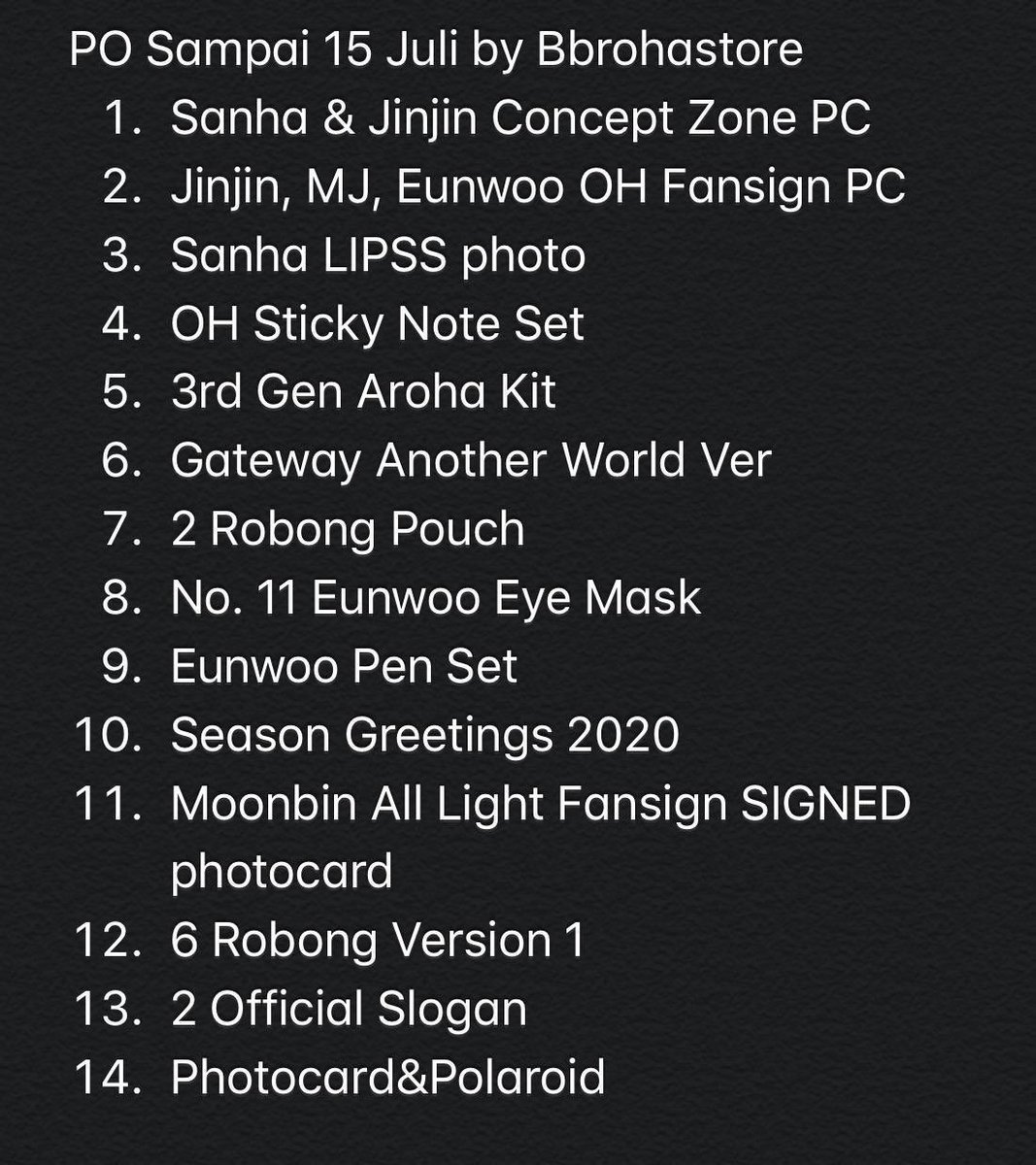 bbrohastore's tweet photo. #BbrohaUpdates
Batch Juli Box Pertama Ahkirnya dapat flight jugaa!! Barang” yang di list di foto akan arrive yaa...
Kira” 1-2 minggu lagi box baru keluar dari becuk nanti langsung aku kirimin link pelunasan ke dm masing”. Mohon kesabarannya yaa 🙏🏻☺️ https://t.co/KhuVOf92EJ
