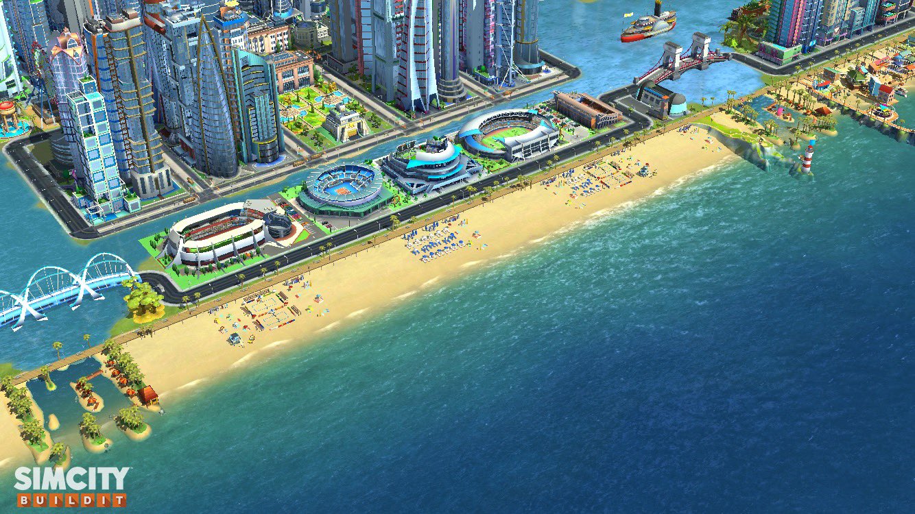 タコ市長 首都の海岸は細長い砂州にレジャー施設の並ぶリゾート地区にしています そんな都合のいい地形現実にあるのかって 米マイアミ市の海沿いに伸びるマイアミビーチ市です パステルカラーのアールデコ建築群が有名で ビーチ特化のエピックビルの