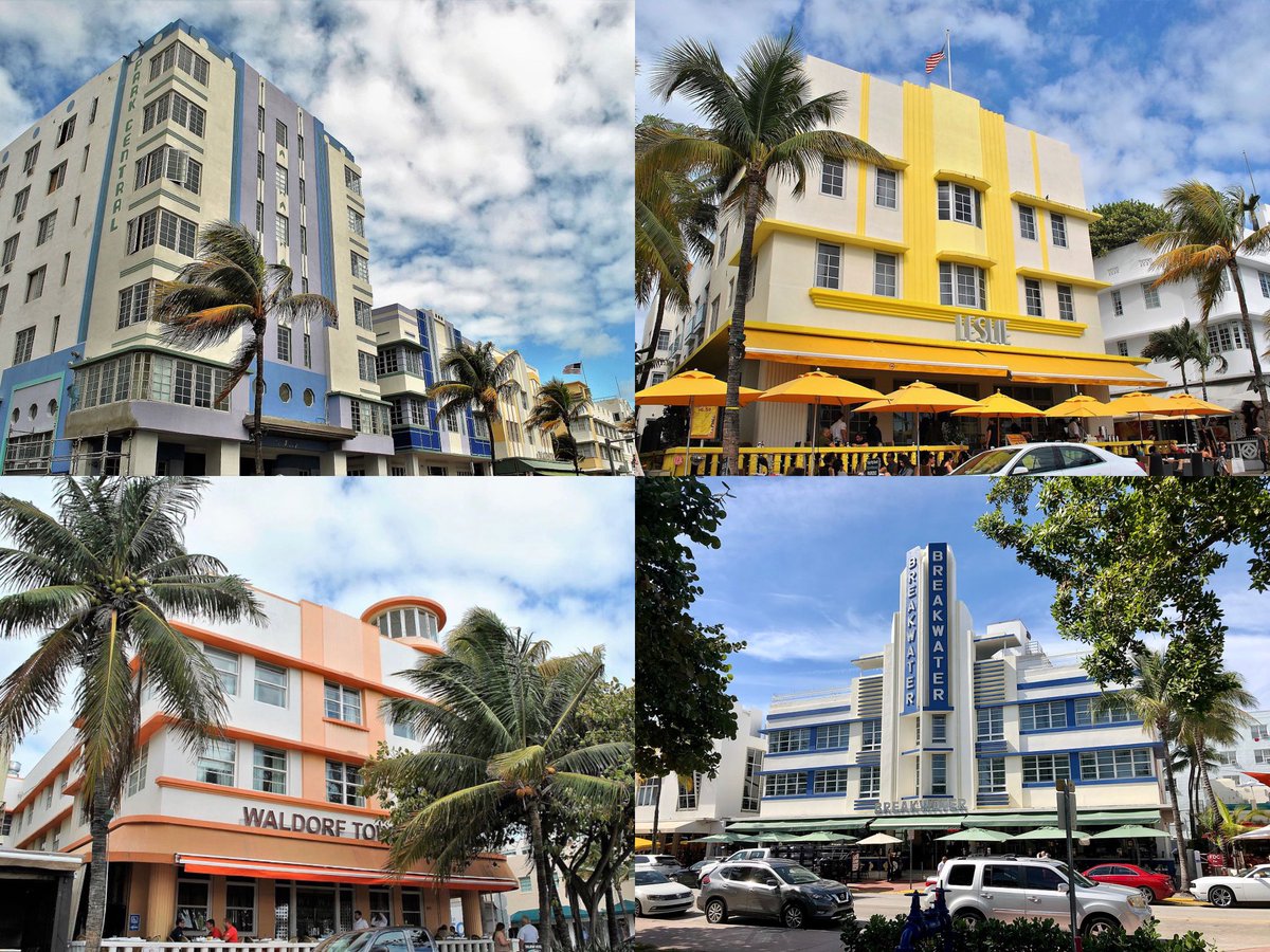 タコ市長 首都の海岸は細長い砂州にレジャー施設の並ぶリゾート地区にしています そんな都合のいい地形現実にあるのかって 米マイアミ市の海沿いに伸びるマイアミビーチ市です パステルカラーのアールデコ建築群が有名で ビーチ特化のエピックビルの