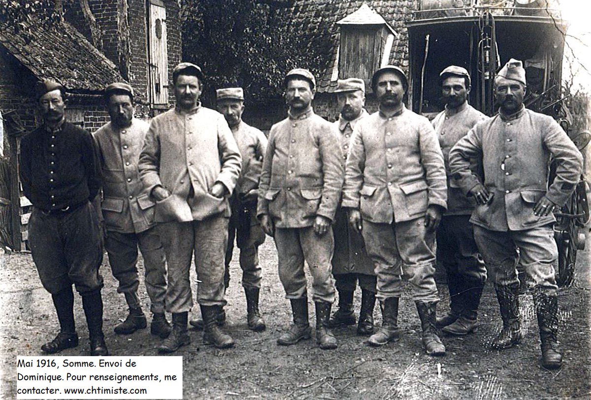 Le_Chtimiste's tweet photo. Groupe du 68e régiment d'infanterie territoriale - 28 mai 1916 Somme. Le soldat Eugène Celestin CHEVRIER se trouve sur la photo, né en 1879 à Leigné-au-Bois. . Merci à Dominique - #Chtimiste #Infanterie19141918 #68eRIT https://t.co/3eHrzlETHy