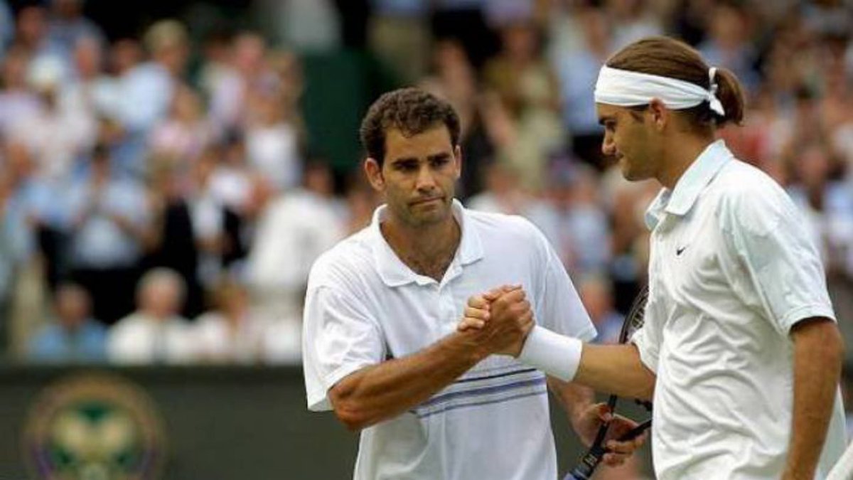 Federer’s other sporting idol (apart from his sometime coach Stefan Edberg, of course) was Pete Sampras. The two only ever played each other once - at Wimbledon in 2001. Sampras, the top seed, lost to 15th seeded Federer - who lost to top Briton Tim Henman.