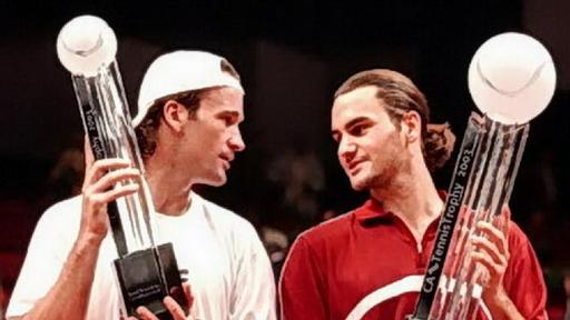 Federer has a 100% win record against not one but three former World No. 1s, - Marcelo Rios, Pete Sampras, and Carlos Moya, who these days coaches Rafael Nadal full-time.
