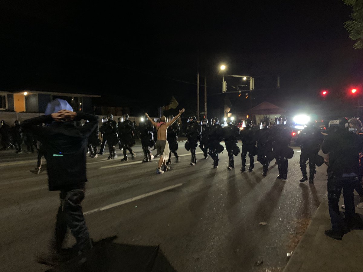 Here’s the march as it started. This person just got pushed back.