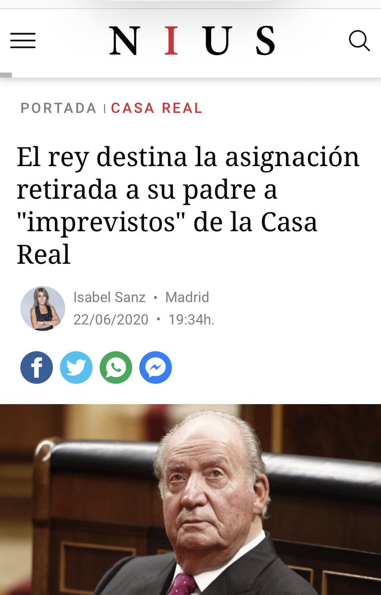 maxpradera's tweet photo. Me permito señalar un dato alarmante: si la partida del presupuesto para Juan Carlos I va ahora a «imprevistos» de la propia Casa del Rey, significa que el hijo está usando la partida del padre para financiarle su fuga. 🤦🏻‍♂️

No hay democracia que resista esto. https://t.co/L7kpenltXW
