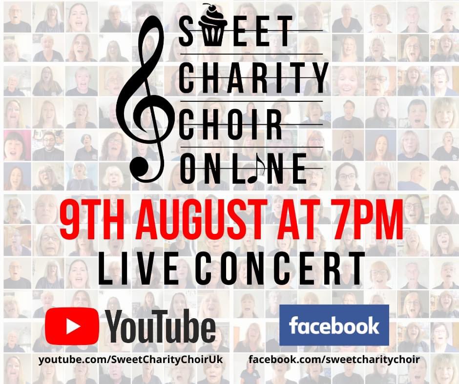 It’s tomorrow!! 🤩

🖥 Tune in at 7pm to listen to incredible music from the comfort of your sofa! 
🎟 It’s free to watch! But you can donate through a PayPal link at any time
💙 Support and learn about 5 amazing charities 
📲 Share the love! 

youtube.com/c/SweetCharity…