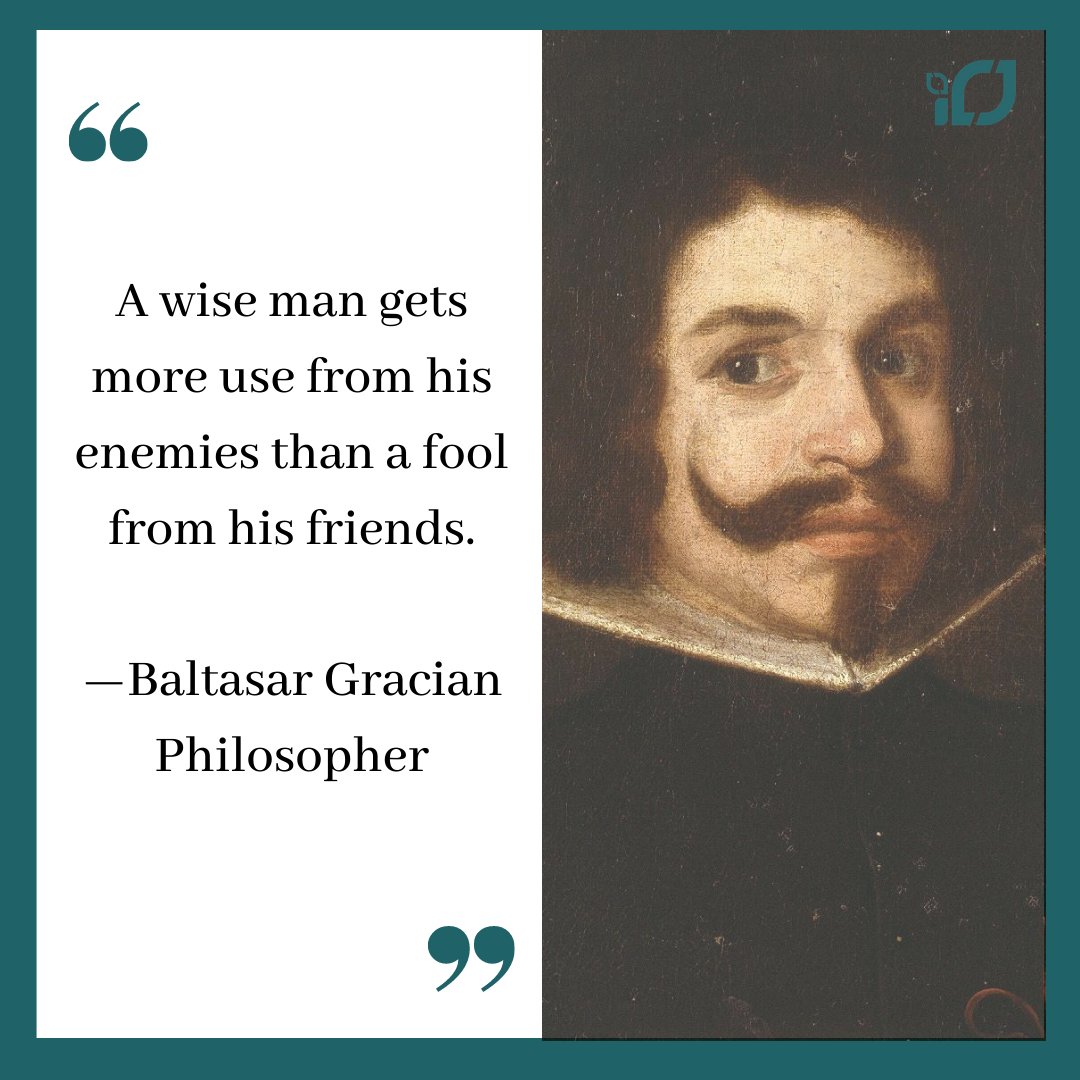 icapotech's tweet photo. Baltasar Gracián y Morales, SJ (8 January 1601 – 6 December 1658), better known as Baltasar Gracián, was a Spanish Jesuit and baroque prose writer and philosopher. 
#icapotech #Philosophy https://t.co/Z0tCDpxwB1