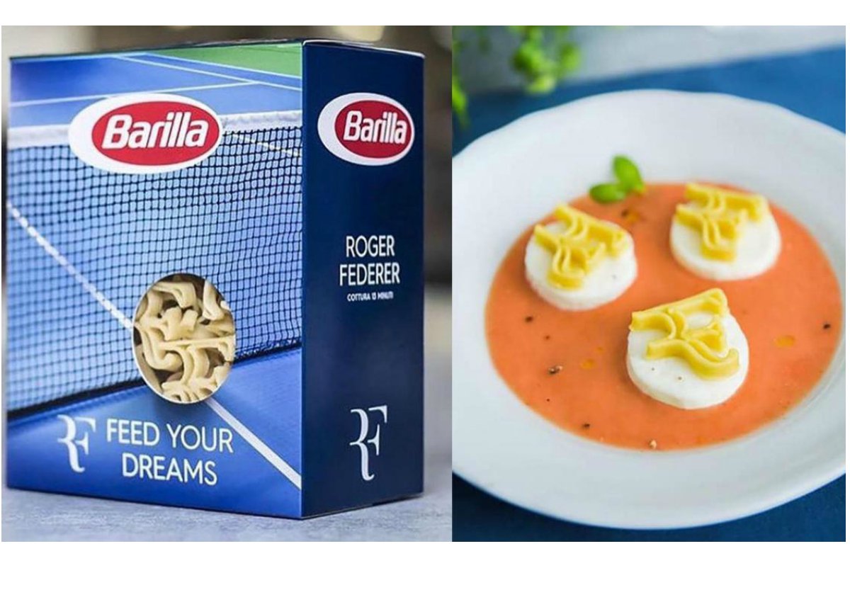 He is consistently ranked among the most marketable athletes in the world. After an interview where Federer revealed his favourite cuisine was Italian, Federer was contacted by iconic Italian pasta makers Barilla - who customised a new pasta for him!