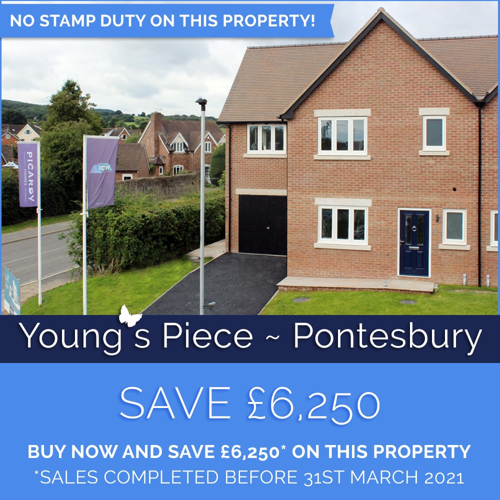 Homes on Young's Piece come in a variety of designs, sizes &amp; layouts. Eligible for 'Help to Buy' and taking advantage of cuts in Stamp Duty there has never been a better time to make your move to the country. Book your viewing for this weekend 01743 709956