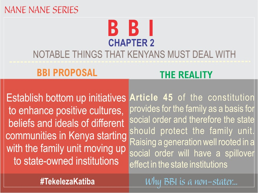 Kama hamujasoma BBI, wacha we edumacate y'all. Wanatubeba ufala. Re-engineering what is already in the Constitution by tweaking it. Kizungu mingi! Just,  #TekelezaKatiba bana!