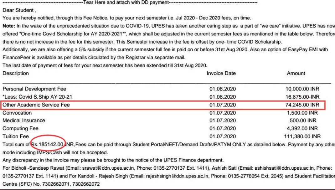 Vaibhav01520's tweet photo. I have seen the pressure on my father's face! And I'm sure every student of this so called Caring College @UPESDehradun have seen the same pressure on their families! But still UPES CARES. WOW #UpesFeesKamKarona #UPESFAILED #upesfees @EBSB_MHRD @tsrawatbjp @PMOIndia @narendramodi https://t.co/IwWV2qDArb