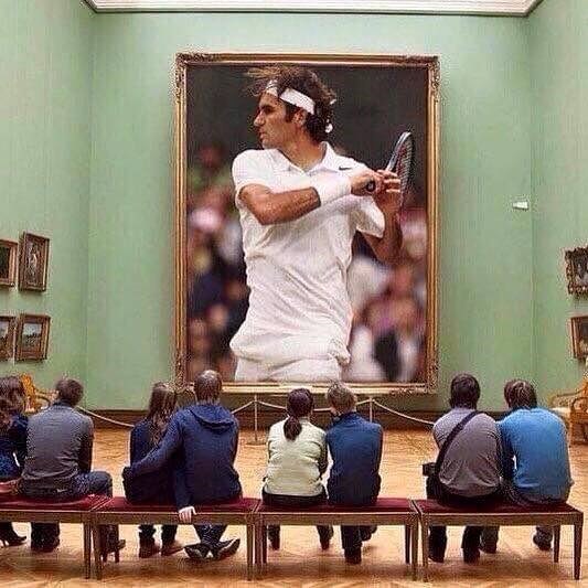 TennisLegende's tweet photo. The Man, The Myth, The Legend @rogerfederer fête ses 39 ans aujourd'hui. 

📷 @fabianamorosini 

#federer #RogerFederer https://t.co/klUMhCew7E
