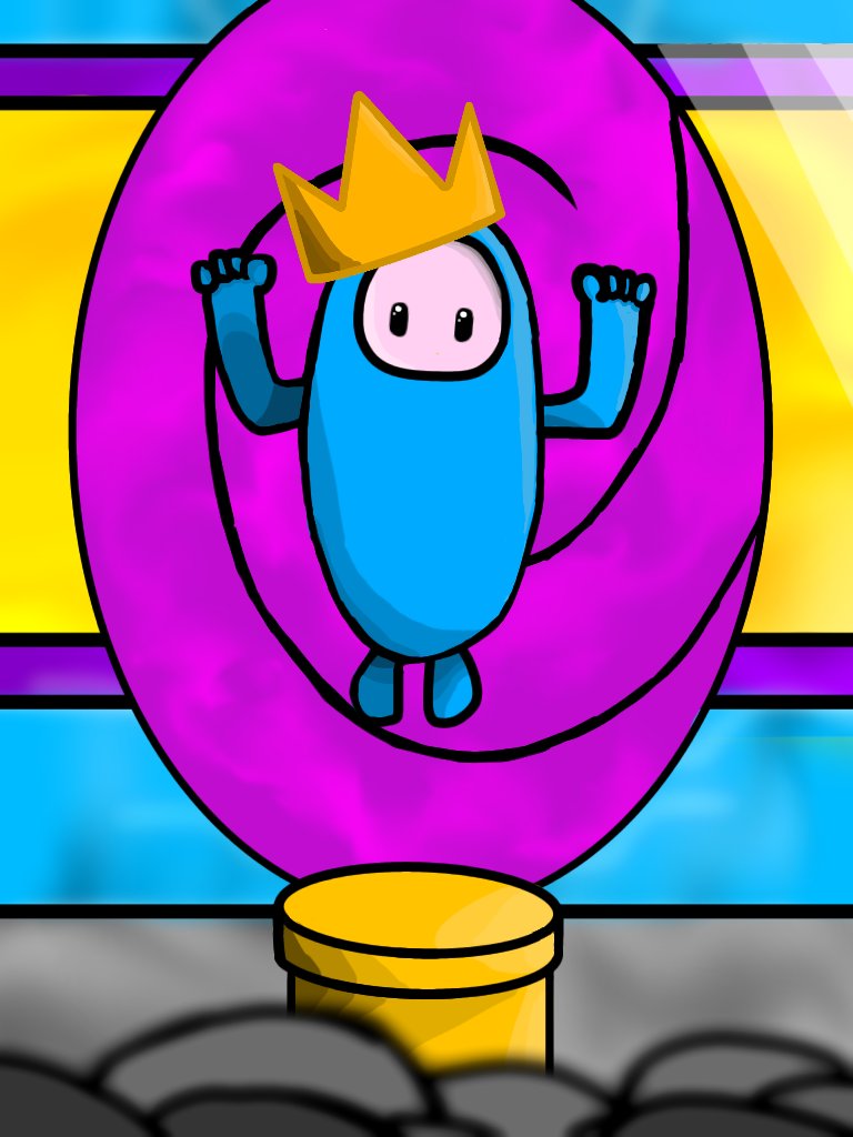 MadamLemonade's tweet photo. @FallGuysGame I loved the game so much I made this fan art, I'm very happy about it 😊 #fanart #FallGuys #art #GFX https://t.co/SdcH3Ghrae