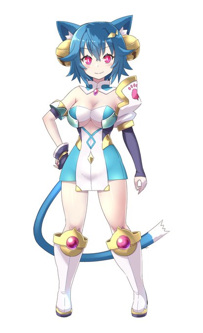 #世界猫の日
ということで、うちのネコ勇者様～🤗
細かい差分とかはfantiaで近日公開予定です^^
左が通常の冒険服で右が部屋着😉 