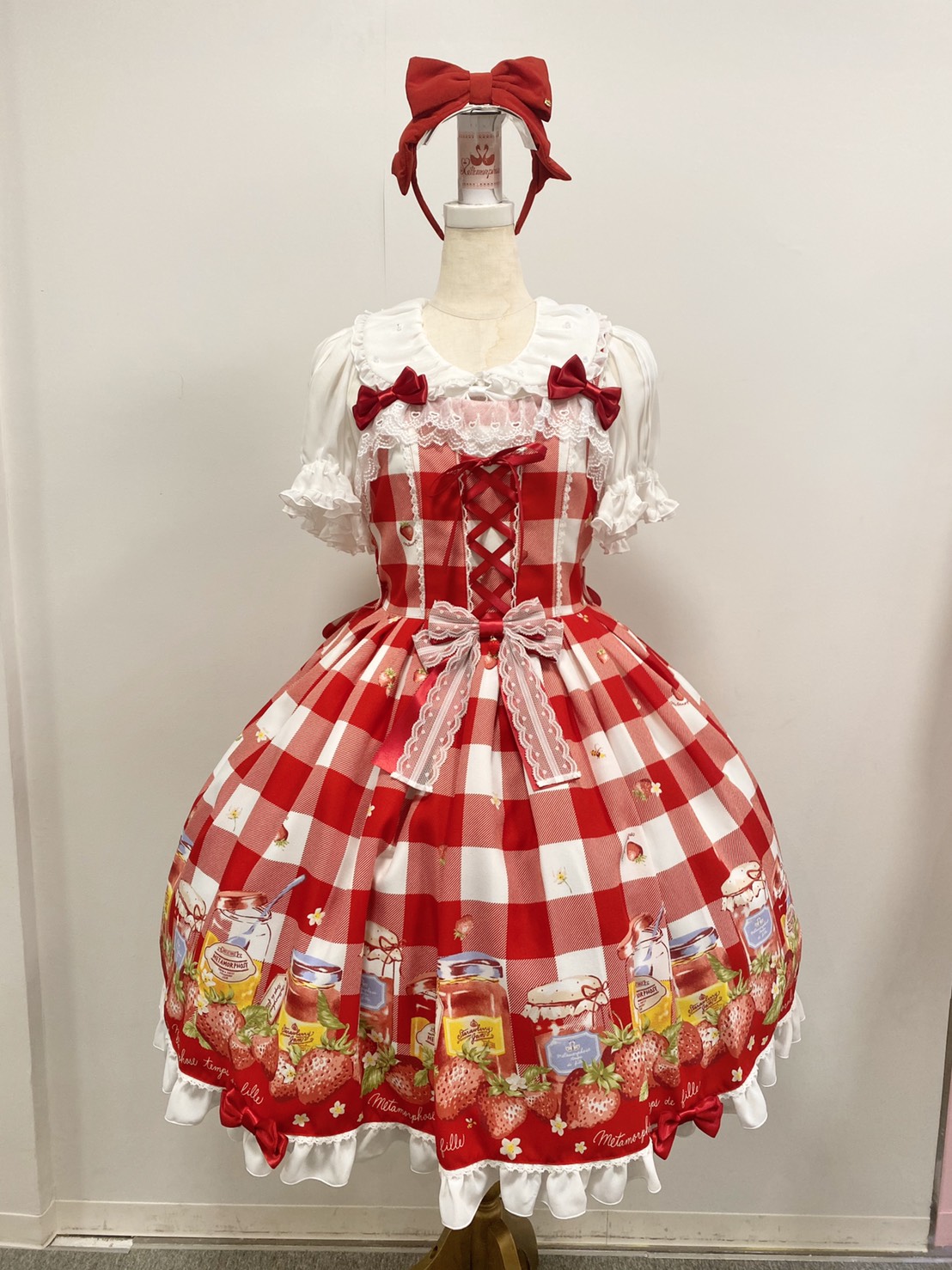 限定数のみ! メタモルフォーゼ sweet berry gingham フリルJSK