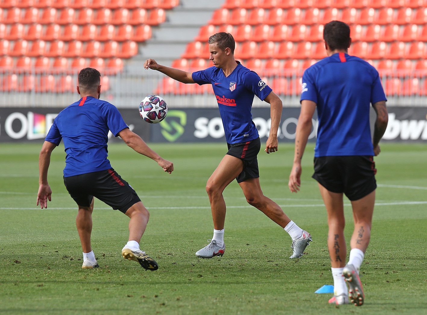 Marcos Llorente, en una sesión del Atlético de Madrid (Foto: ATM).