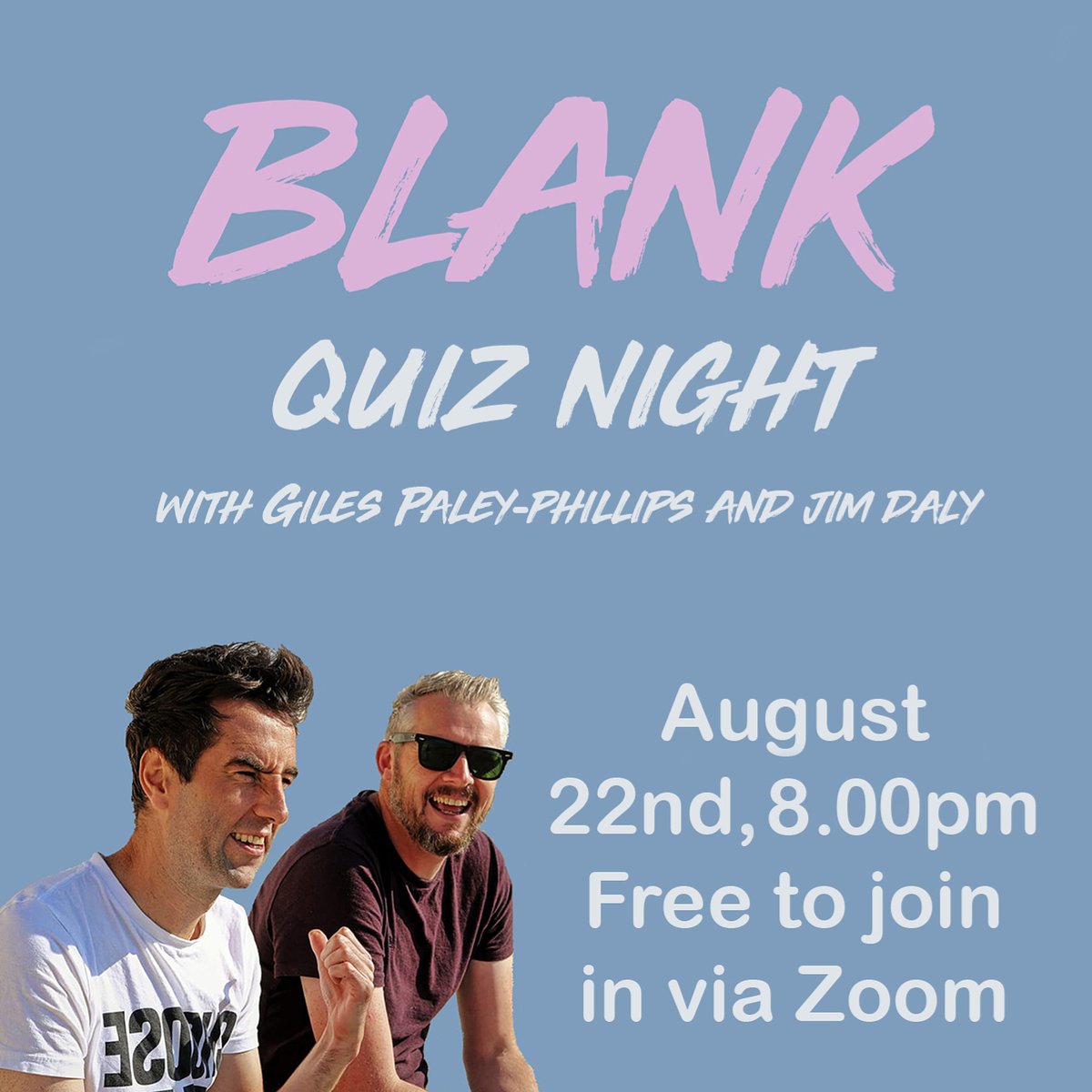 Blankpod's tweet photo. Do please Sign Up for our FREE  @Blankpod Quiz Night on August 22nd! https://t.co/GFedCdFRyk… … https://t.co/WKeQjyxY1f https://t.co/BxKeKS3KMK