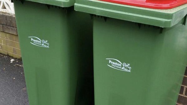 MikeStevensBBC's tweet photo. Lots of people with PR postcodes asking whether the new coronavirus restrictions apply to them - my advice is check your wheelie bins!

If they have the @prestoncouncil logo on them, the restrictions apply to you. https://t.co/Udkh9yh0yh