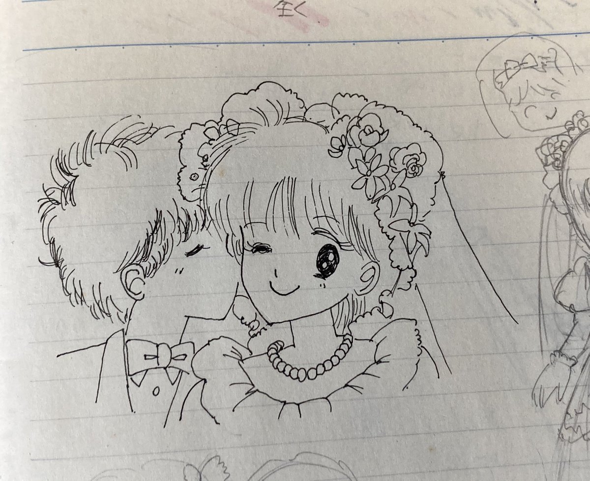 妹の「りぼん」を借りてロットリングで模写したもの。