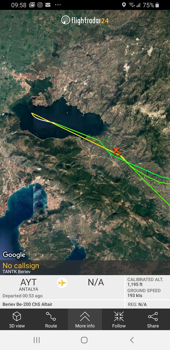 JonathanDLT4's tweet photo. Must be some fires in Turkey. Kind of neat seeing the water bomber on radar go for a scoop up.. https://t.co/ZXw8Tw0Cvx