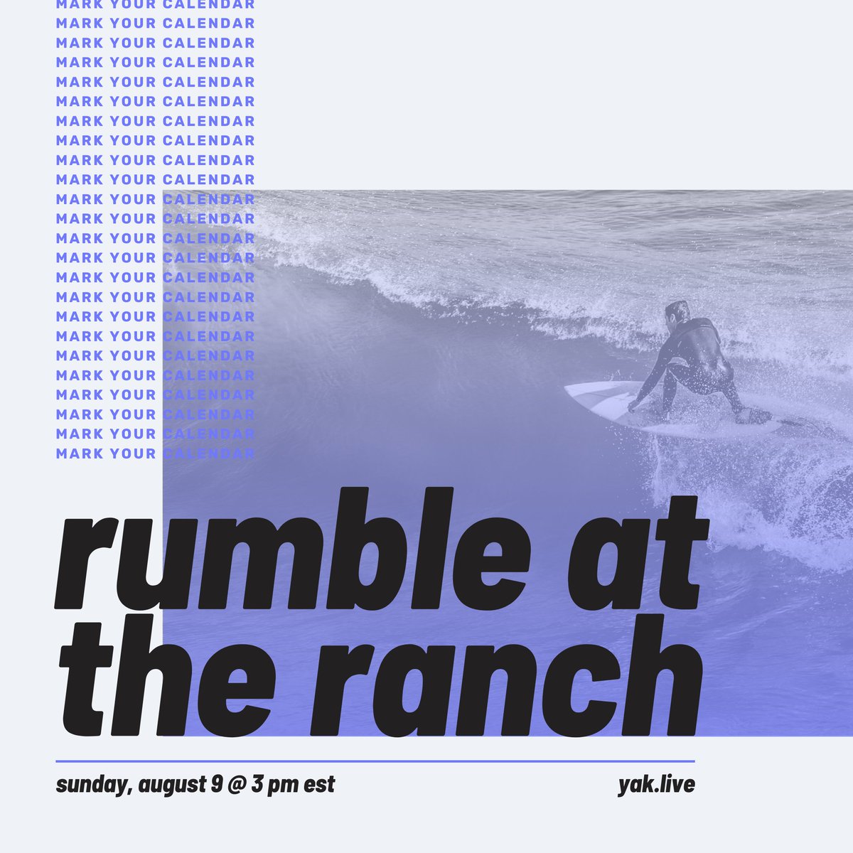 yak_live's tweet photo. Hang loose tomorrow at Rumble at the Ranch for a one-day, winner-take-all surf showdown put on my @wsl  featuring @kellyslater @rissmoore10 @LakeyPeterson @connercoffin and more.

https://t.co/RoJCAJQX1e

#beach #surfing #ocean #waves #surf #liveevent #livestream #live #yaklive https://t.co/IbezyioCD1