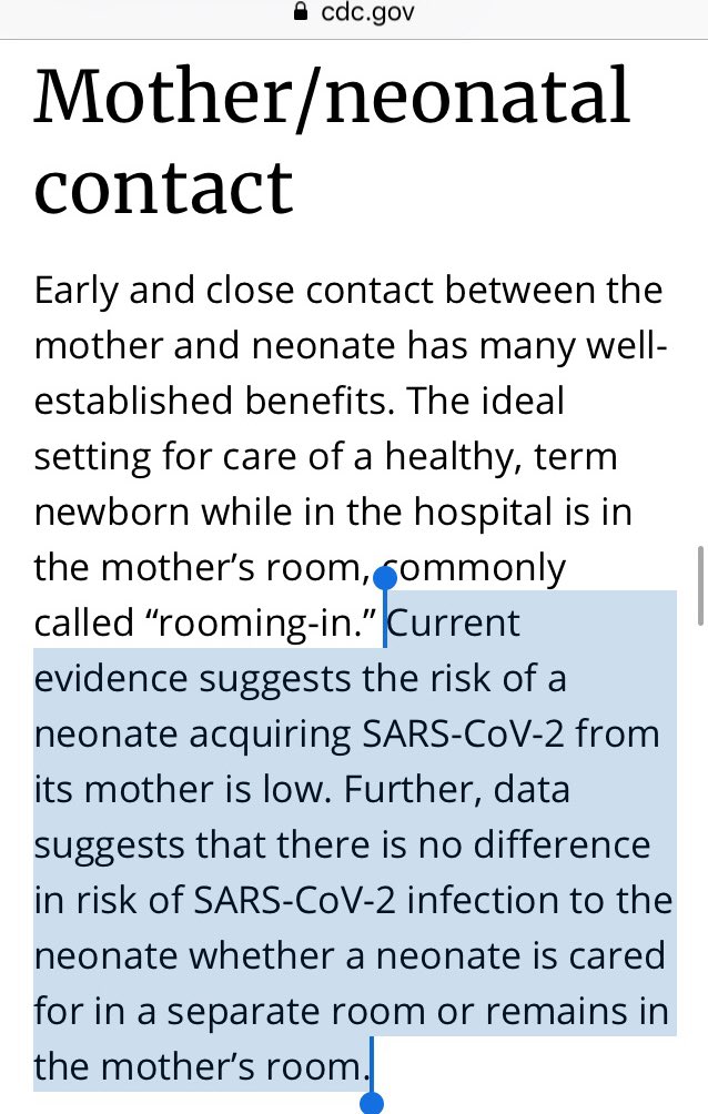 “Current evidence suggests the risk of a neonate acquiring SARS-CoV-2 from its mother is low.”