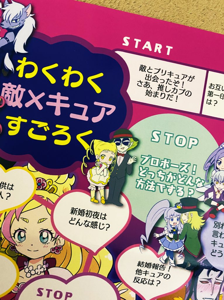 ツイートしても大丈夫とおっしゃってたのでゆきのさんの敵×キュアすごろくで遊ぶ
初手グレペコ! 