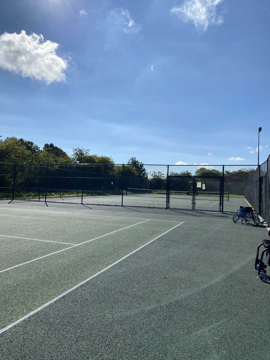 Bit hot for Becky today <a href="/broughtontennis/">Broughton and District Tennis Club</a> but a great few hours on court for the wheelchair tennis juniors.