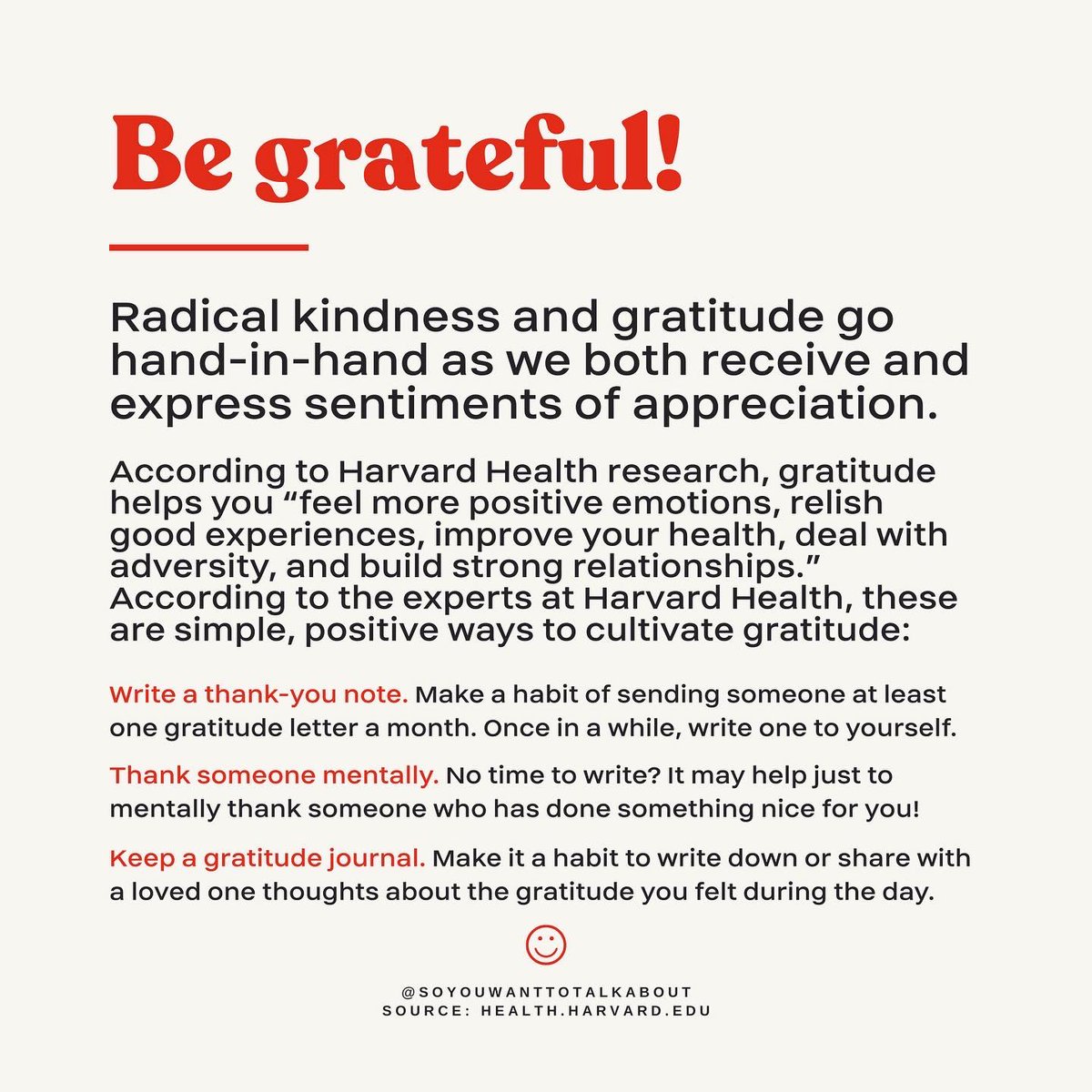 Practice radical kindness every day 