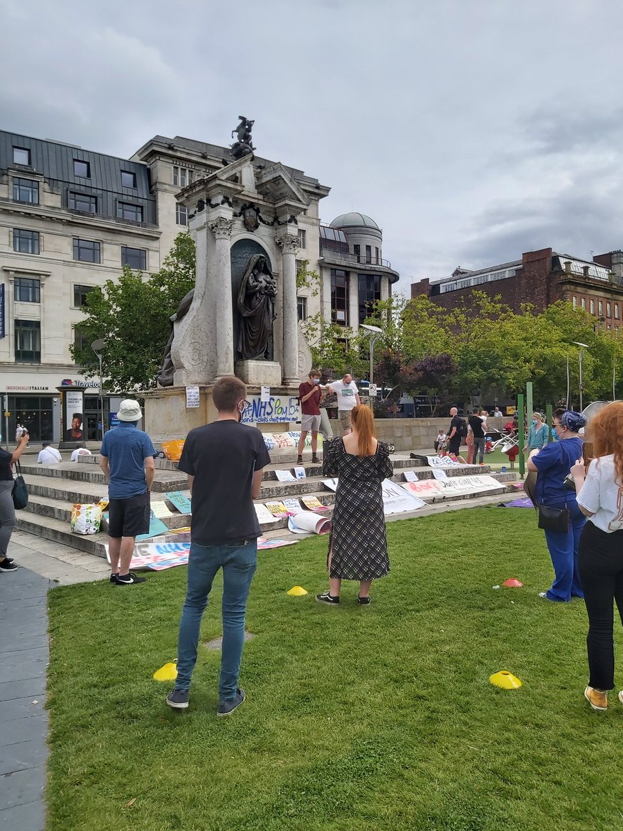 Some pics from the #NHS15 demo today in Manchester Piccadilly Gardens