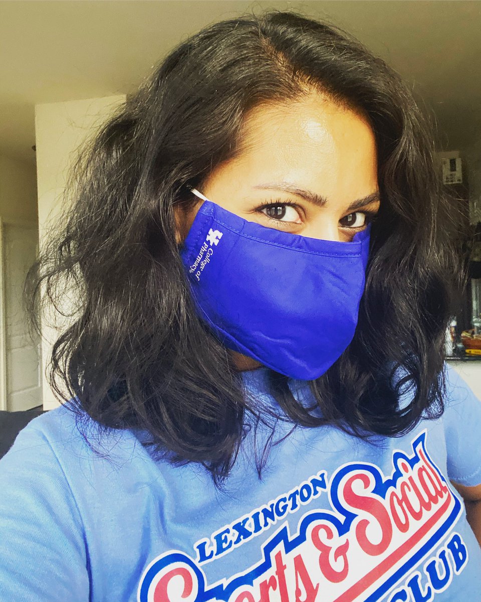 krutu8's tweet photo. Repping all of Kentucky today with my Lexington kickball shirt and an awesome mask from @UK_COP #onceanRalwaysanR #ukix https://t.co/ASXVxgx6Ke