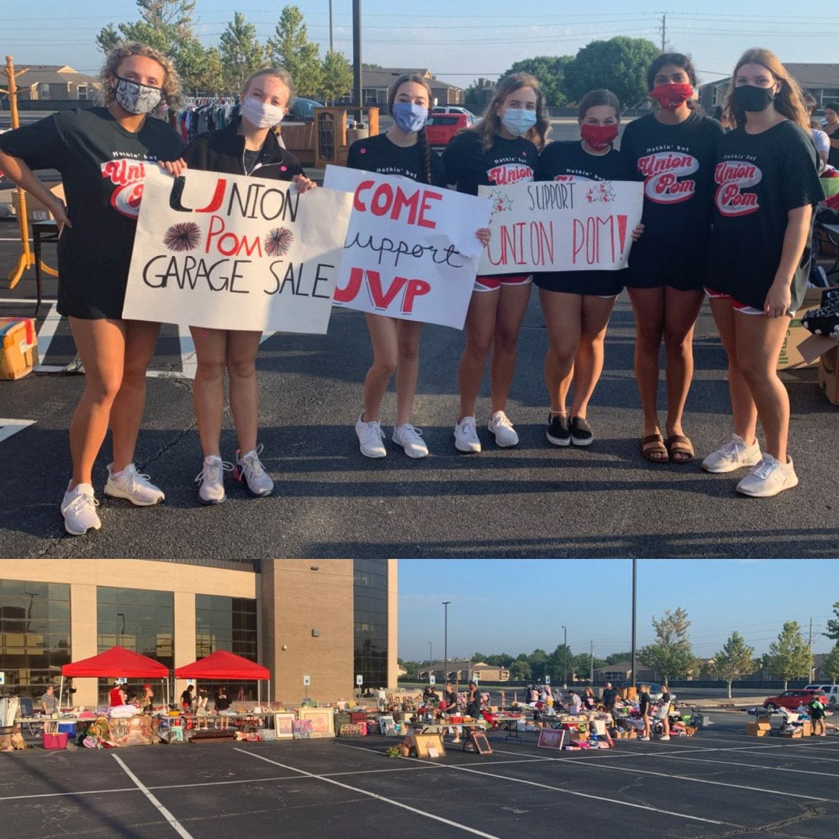 UnionPom's tweet image. Garage Sale happening now at the high school!!  Come see us! @UNION