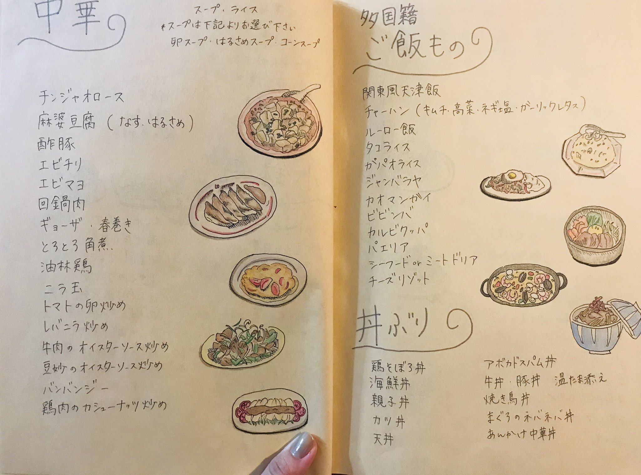 Nono Inaba 絵本作家 夫に何食べたいか聞くと わかんない ってなるんで メニュー表作った T Co 5ik6jn4xzw Twitter