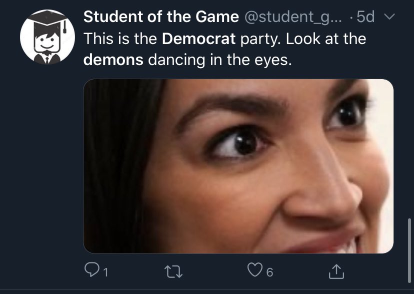 The number of Americans who believe Democrats are actual demons is far from zero. Call me crazy, but this could get dangerous.