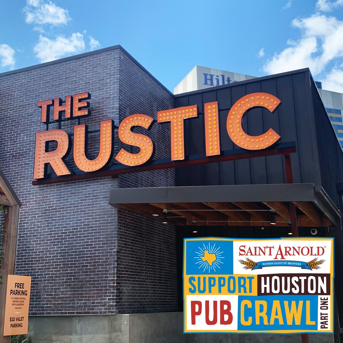 SaintArnold's tweet photo. It’s the last two days of our #SupportHouston Pub Crawl. Have you stopped by @TheRustic Houston yet?
✅ Open Saturday 10:00 – 12:00 AM
Sunday 10:00 AM – 10:00 PM
✅Open for dine-in, curbside pickup, and delivery.
https://t.co/4uEB1dAQWN https://t.co/CuAG37aZVe