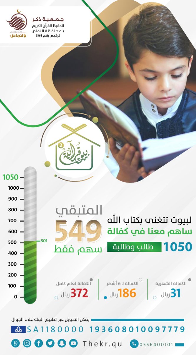 جمعية ذِكْر لتحفيظ القرآن بالنماص tweet media