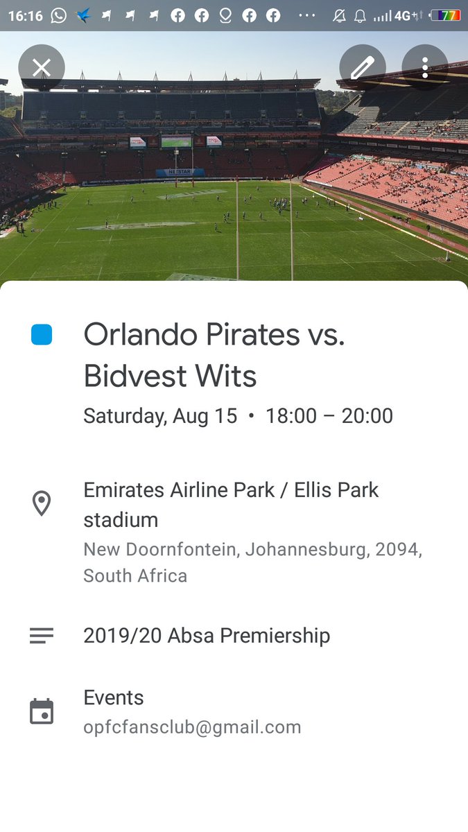 GugulethuBranch's tweet photo. OPFC IN 7 DAYS: @orlandopirates vs. @BidvestWits. Live from Emirates Airline Park on @SuperSportTV at 18h00 #AbsaPrem #PIRWIT https://t.co/XeDFMBwt5N