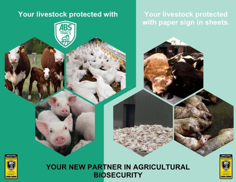 abs_tracs's tweet photo. Protection for only $1.00/day. We can prevent the spread of disease. #biosecurity #agriculture https://t.co/RaQ62X5fjr