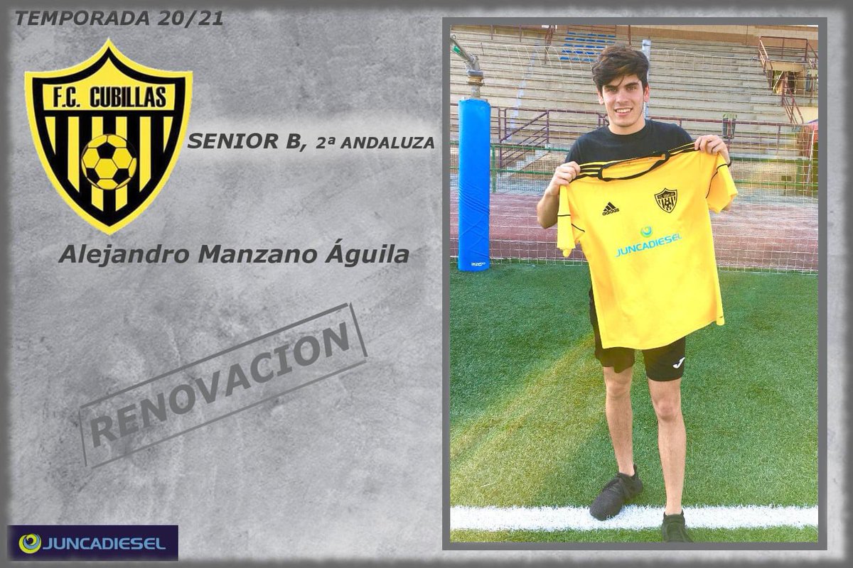 🔊🔊Renovación🔊🔊
Alex renueva con el F.C.Cubillas tras su llegada en el mercado invernal la pasada campaña, jugador rápido que ayudará al ataque del equipo en la temporada 20-21💛🖤