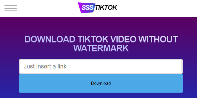 SSSTikTok - Free TikTok Downloader No Watermark