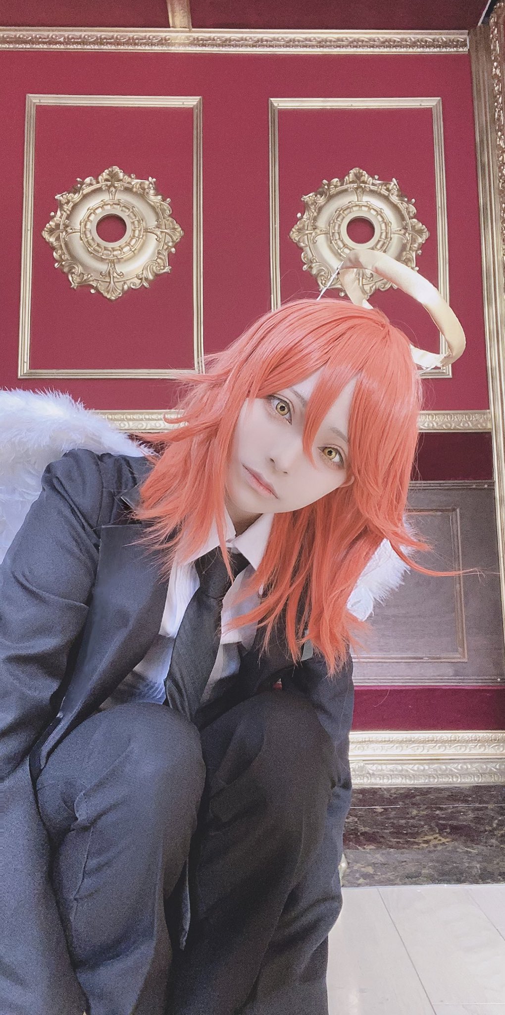 チェンソーマン　天使の悪魔　衣装＋ウィッグ＋天使の羽＋天使の輪　コスプレ　Ｍ Amazon.co.jp: チェンソーマン エンジェル 天使の悪魔 ウィッグ