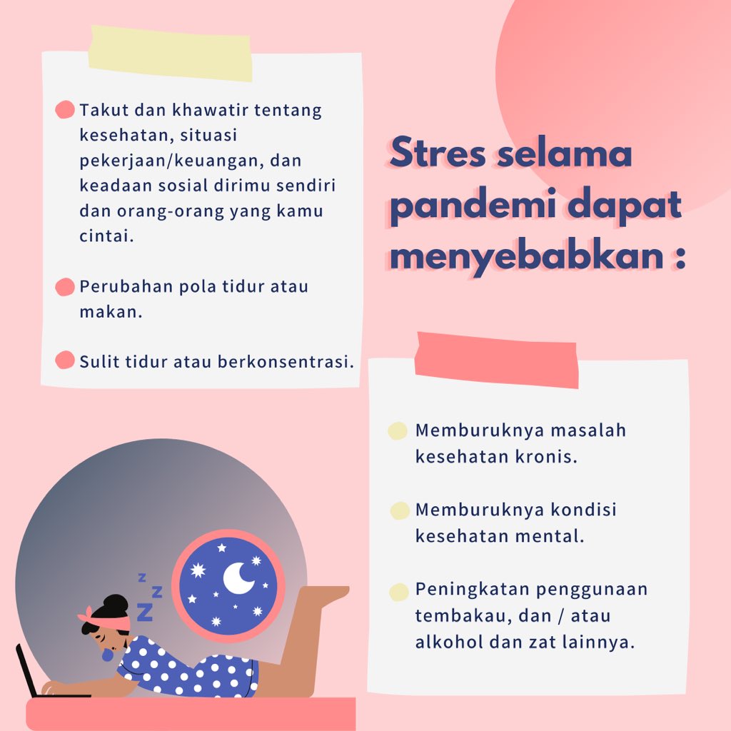 VolunteerDoctor's tweet photo. Pandemi penyakit coronavirus 2019 (COVID-19) mungkin dapat membuat orang stres dimana hal tersebut dapat membuat seseorang takut dan khawatir tentang kesehatan diri sendiri dan kesehatan orang yang dicintai, pekerjaan atau bahkan mengenai keuangan.

#WeeklyRead
#VolDJabarGel19 https://t.co/z6ODbbpR5h