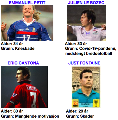 Franske fotballspillere som ga seg for tidlig? 🧐