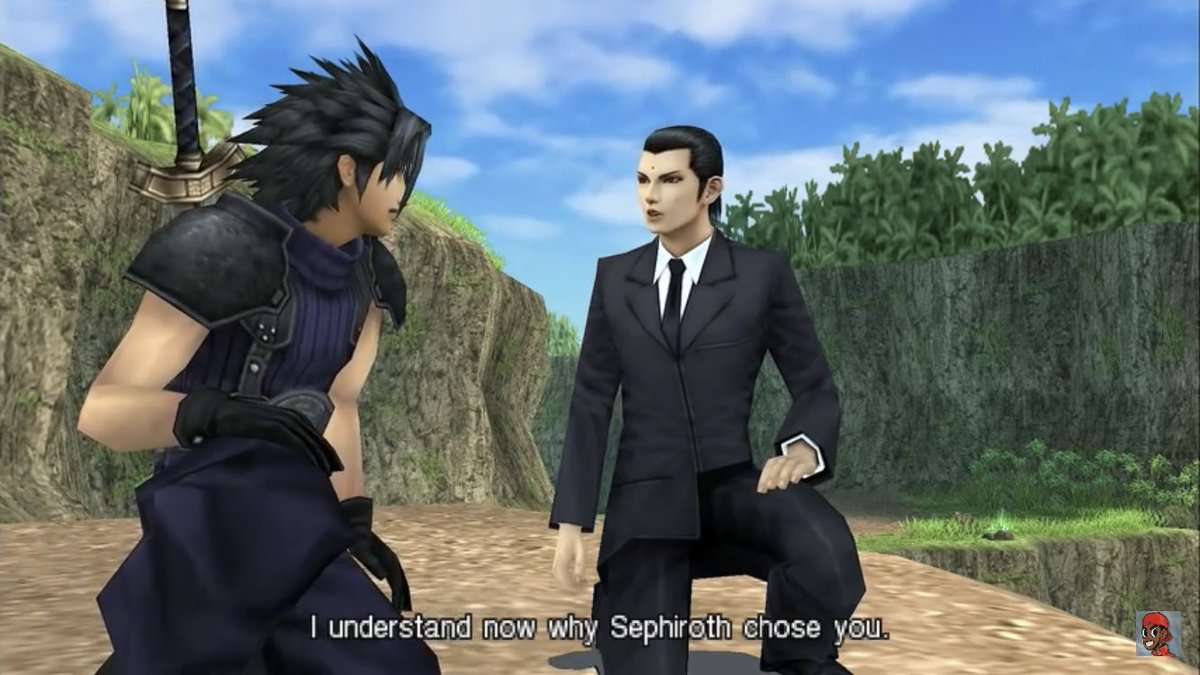 ok so does everyone remember that scene in crisis core where zack & tseng work together after sephiroth refuses the mission to take down genesis? this dialogue is said right...