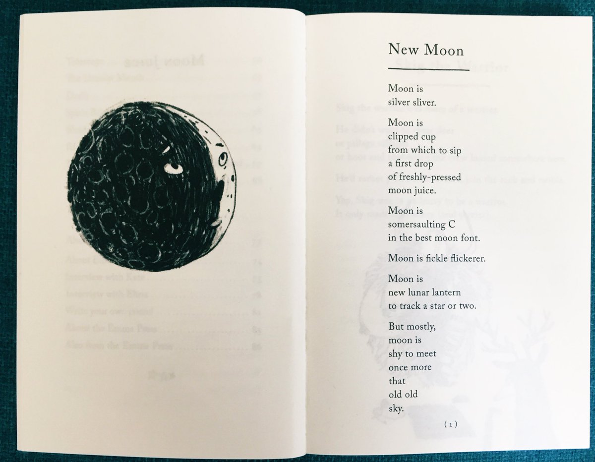 Moon Juice by  @WakelingKate is an expertly crafted collection containing humorous poems, lyrical poems that follow rich rhythms, emotive poetry written from personal experience & poems that offer windows into the writer’s fascinations & direct, real life experience   #PoetryMatters