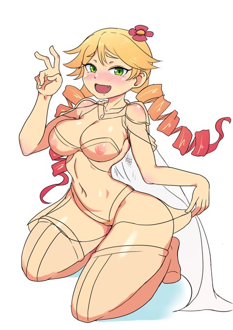 お題箱より「すけすけスカートだけでは物足りなくなって、着てる服(下着含む)全部すけすけにして見られてイきそうになってるドリントルをお願いします」
https://t.co/RXQZseROcq 