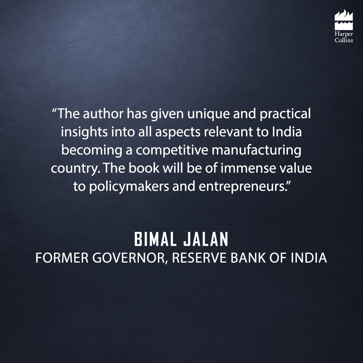 HarperCollinsIN's tweet image. R.C. Bhargava stresses on the importance of promoting competitive manufacturing in India, and draws upon his unique experience as a policymaker and industry leader to give practical suggestions on doing so through his book #GettingCompetitive.

@BimalJaalan @anandmahindra