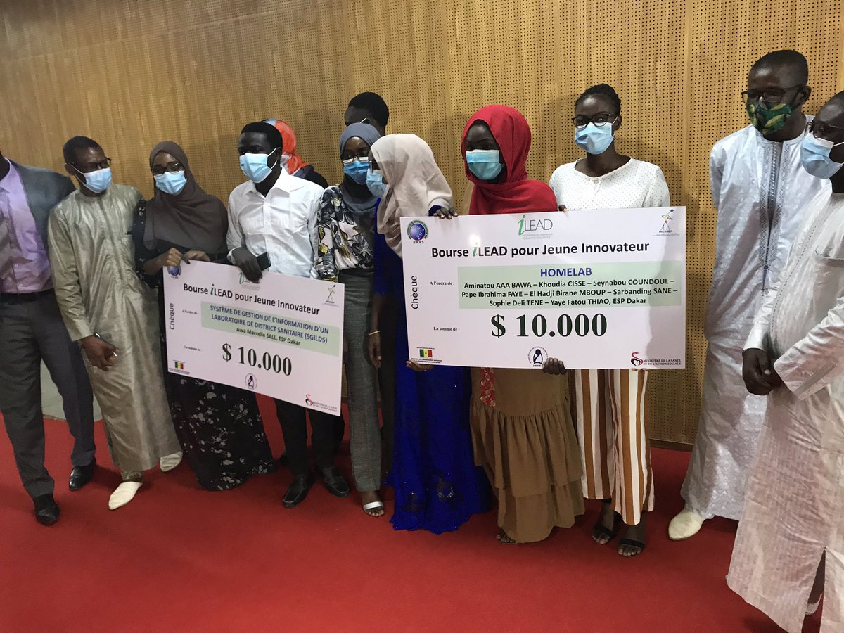 esp_dakar's tweet photo. IRESSEF HONORE L’ESP AVEC 2 BOURSES DE RECHERCHE
iLEAD (Innovation in Laboratory Engineered Accelerated Diagnostics).
Les étudiants de l’ESP se sont distingués encore une fois en recevant 2 bourses de recherche de 10.000 dollars chacune. Dépt Génie Chimique et Biologie Appliquée https://t.co/1gGLu61OOe