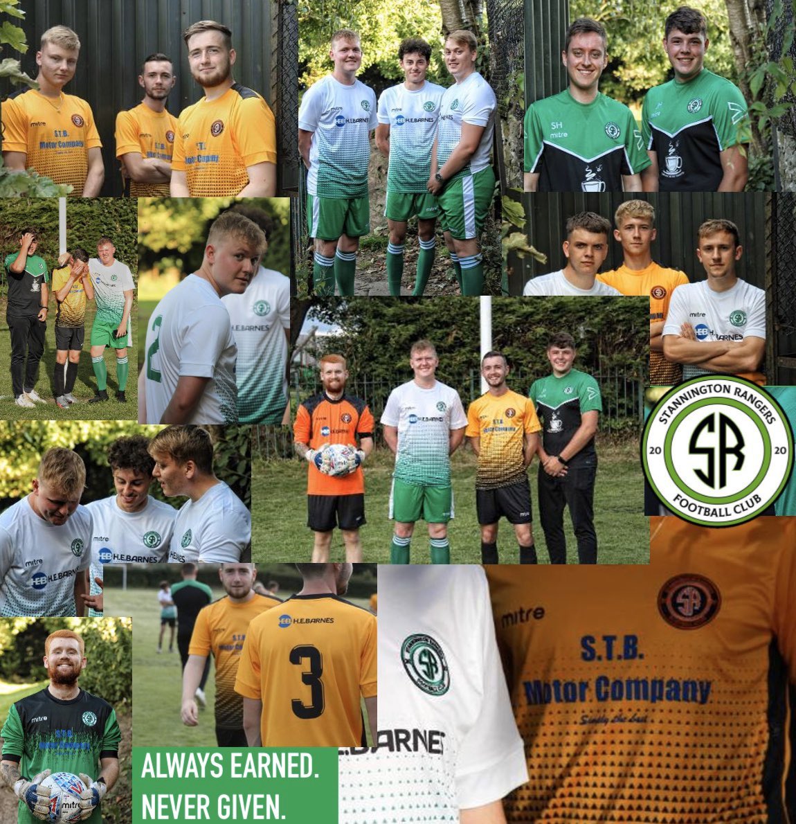 SRangers2020's tweet photo. Stannington Rangers 2020. 

Big thank you to:

HE BARNES
STB MOTOR COMPANY
NATHANS CRAFT AND TEAROOMS
DB SPORTS https://t.co/onvYhmxaVZ